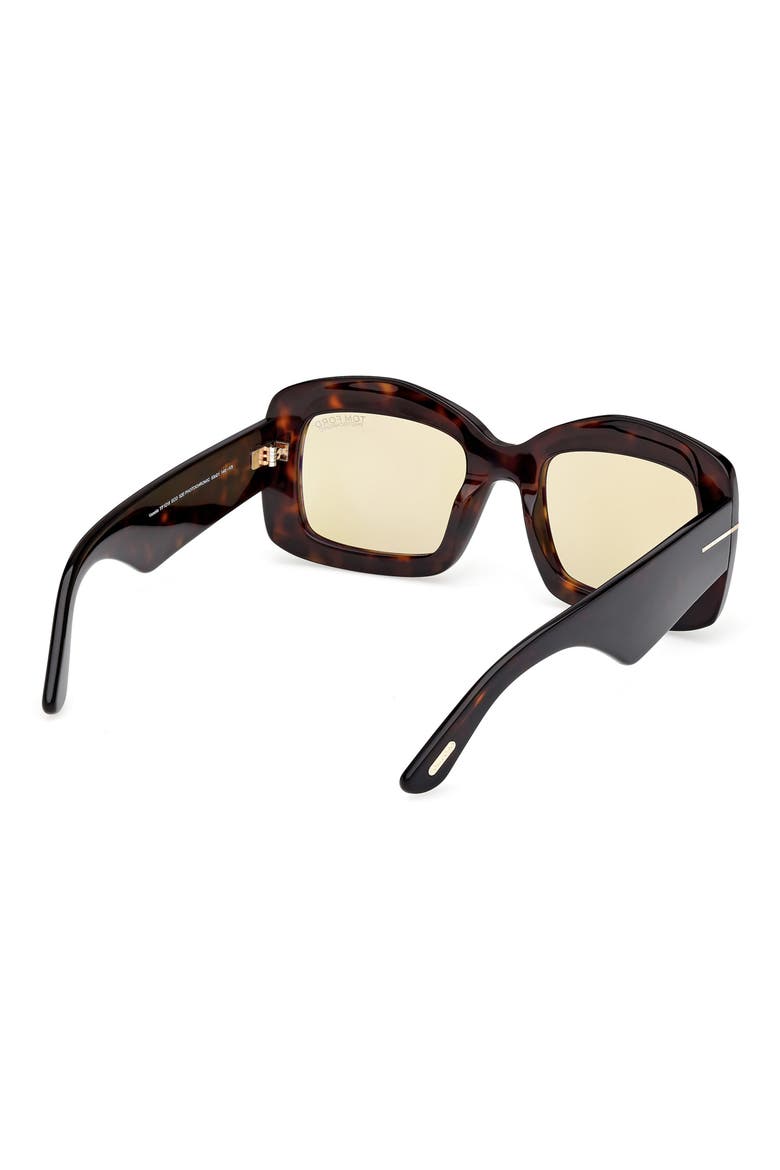83mm Square Sunglasses, Alternate, color, DARK HAVANA / BROWN
