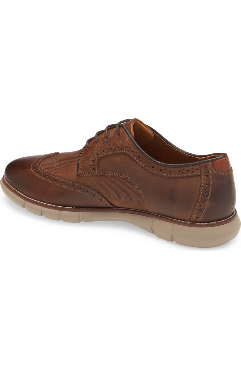 Johnston & Murphy Holden Wingtip, Alternate, color, Brown Oiled Full Grain