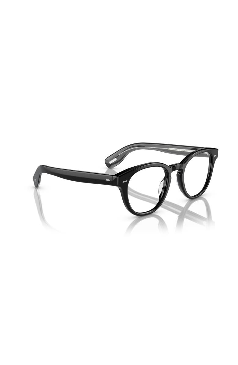 Oliver Peoples 50mm Round optical glasses, Alternate, color, Black