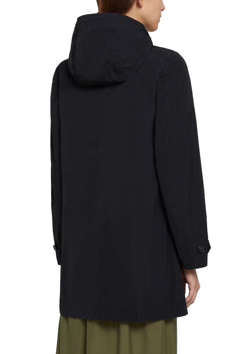 Water Repellent Raincoat, Alternate, color, BLACK