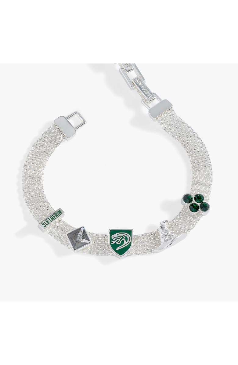 Alex and Ani Harry Potter<sup>™</sup> Slytherin Mesh Charm Bracelet, Alternate, color,