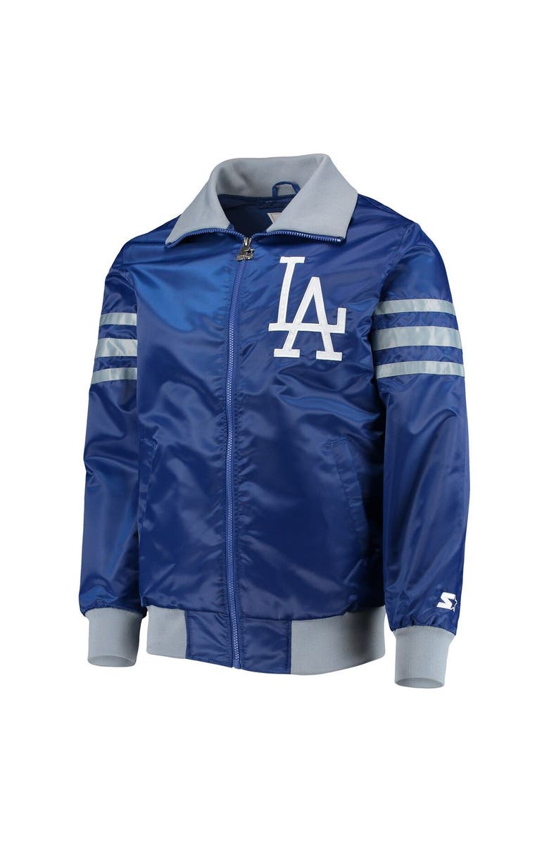 STARTER Men's Starter Royal Los Angeles Dodgers The Captain III Full-Zip Varsity Jacket, Alternate, color,