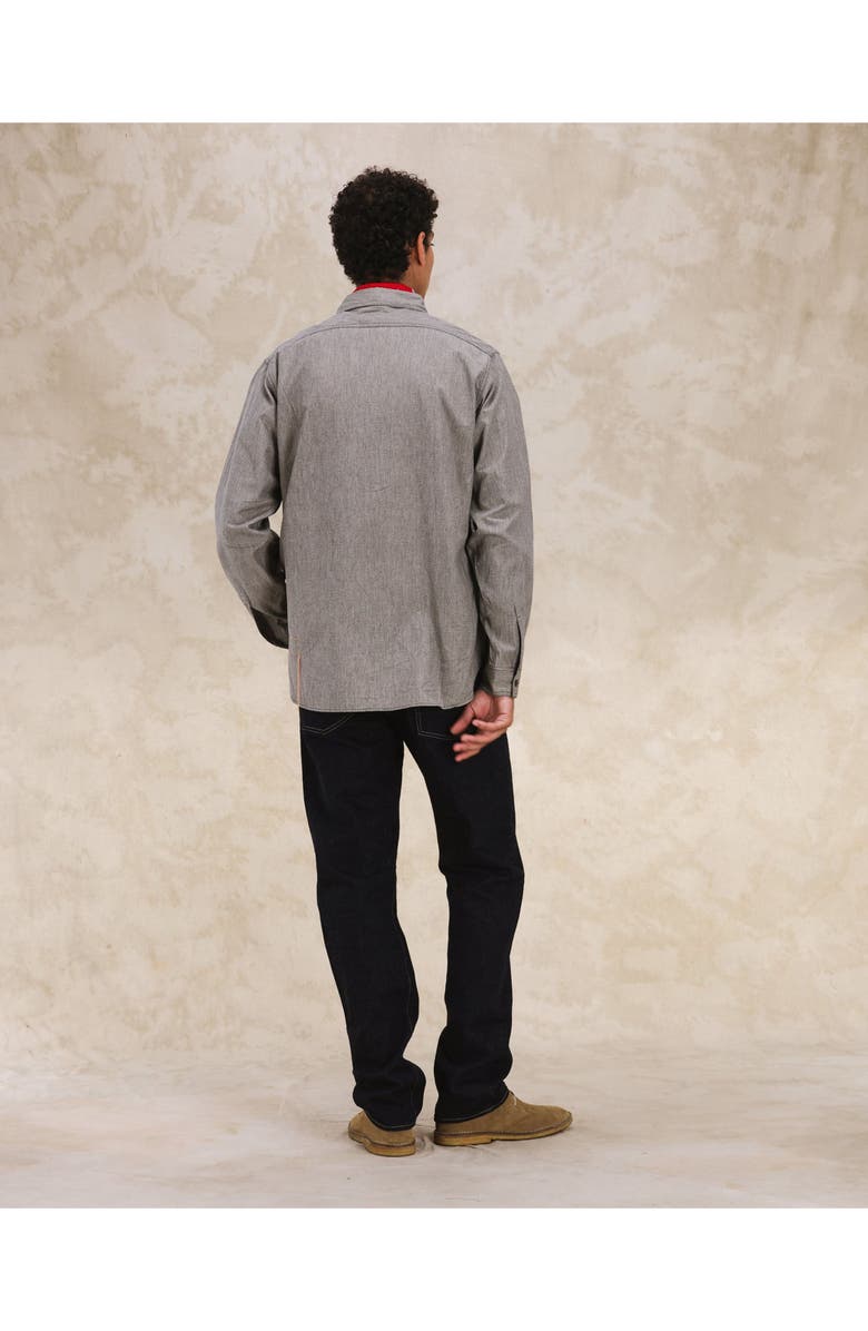 Fortela Otero Carbon Chambray Shirt, Alternate, color, Grey