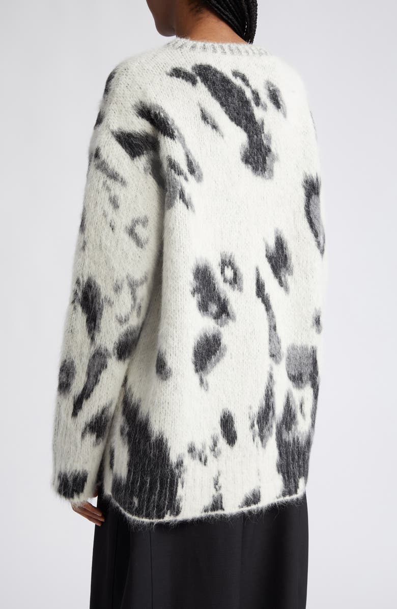 Stella McCartney Brushed Horse Spot Jacquard Virgin Wool & Alpaca Blend Sweater, Alternate, color,