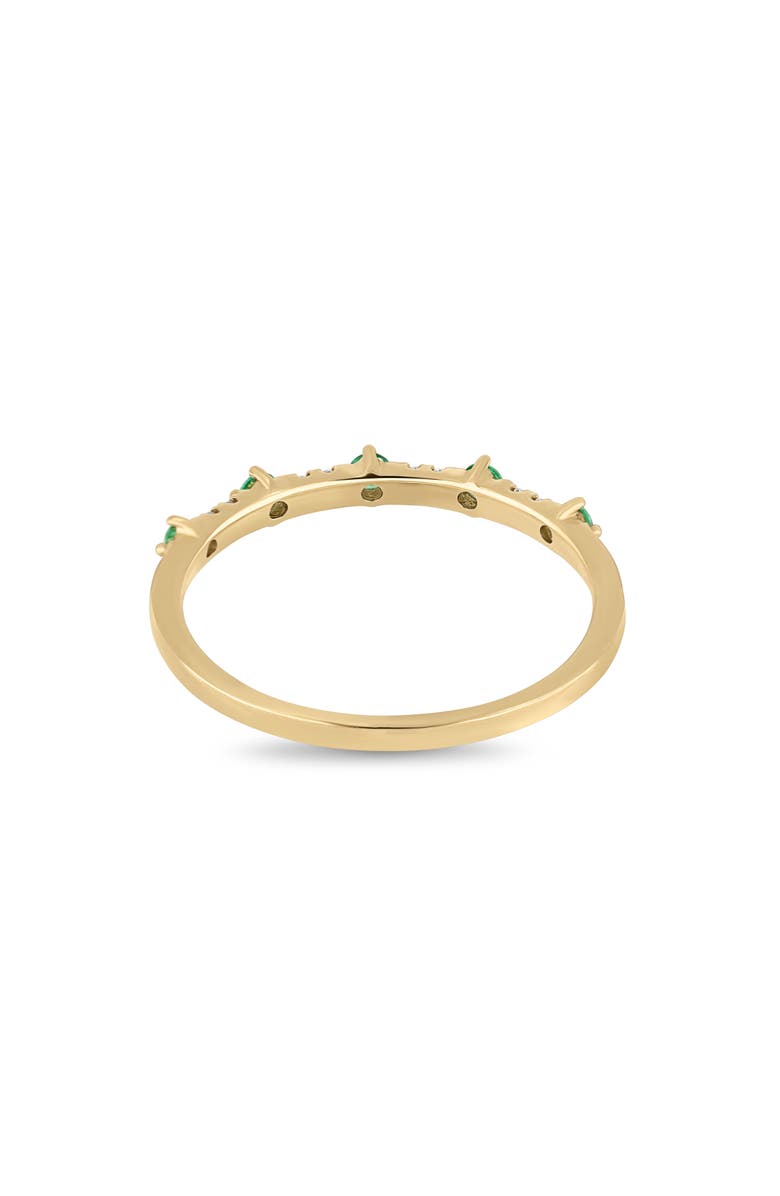 Bony Levy El Mar 18k Gold Emerald & Diamond Stackable Ring, Alternate, color, 18Ky