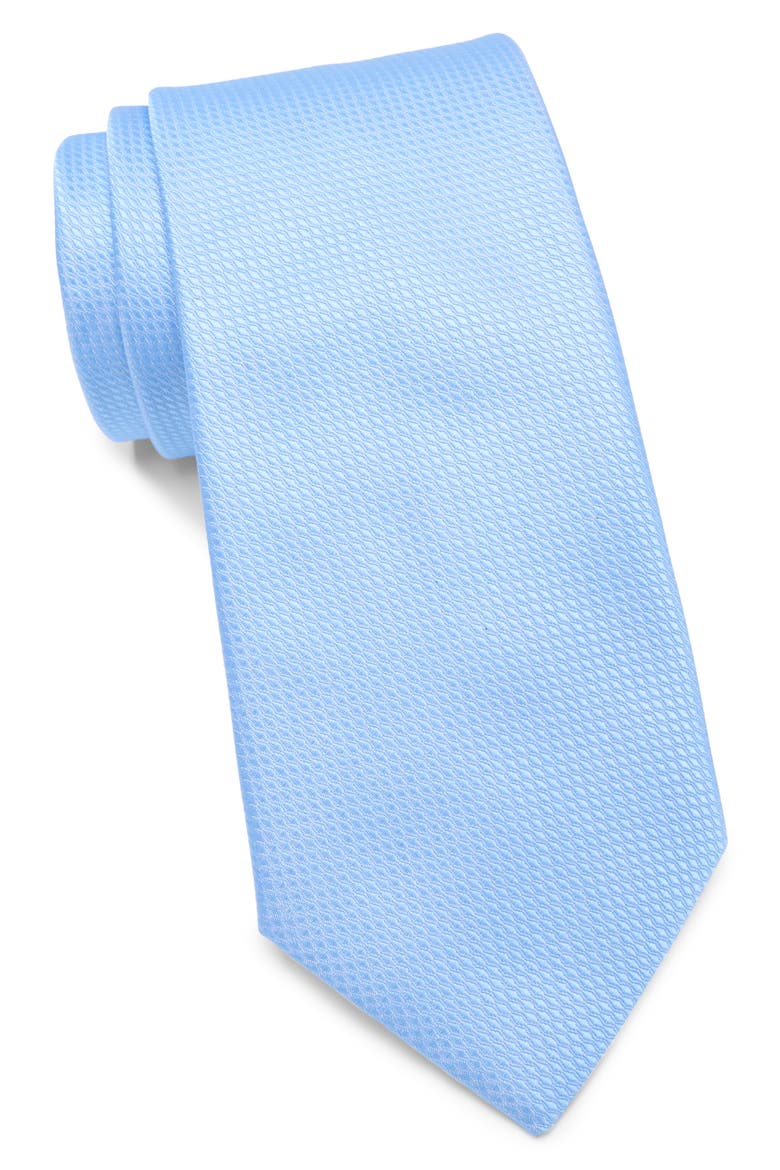 Texture Satin Tie, Main, color, BLUE