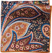 CLIFTON WILSON Paisley Silk Pocket Square