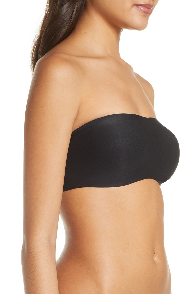Chantelle Lingerie Soft Stretch Padded Bandeau Bralette, Alternate, color, Black