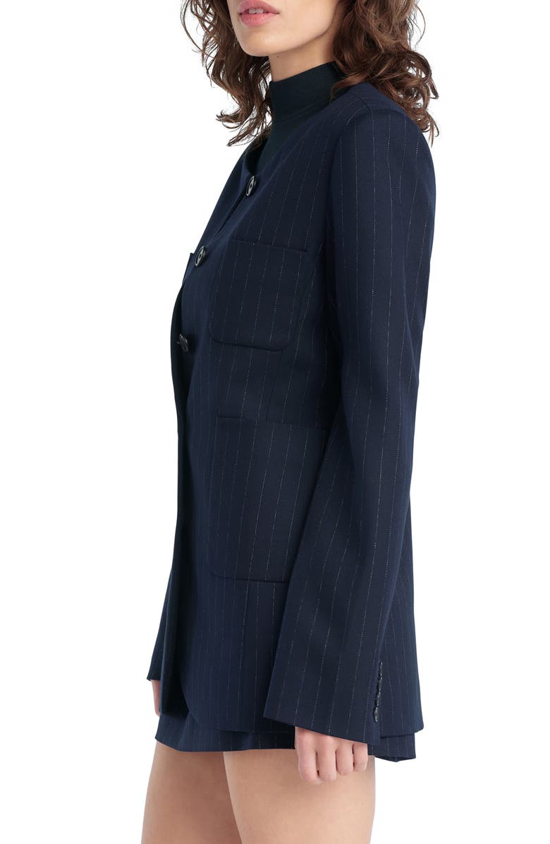 Favorite Daughter The Busy Woman Pinstripe Jacket, Alternate, color, Navy Pinstripe