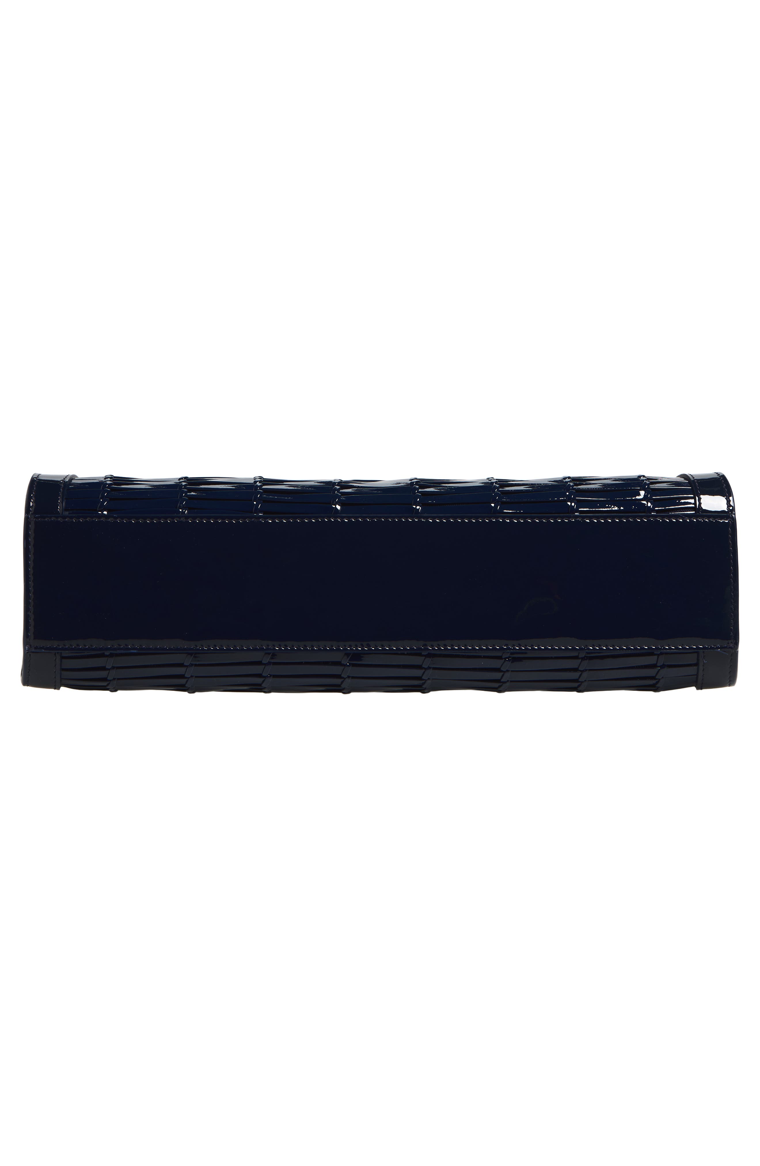Hug Leather East West Shoulder Bag, Alternate, color, NEW NAVY