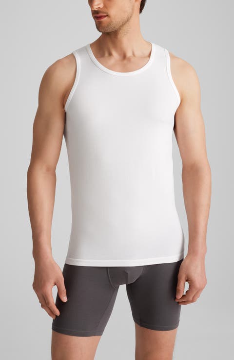 Men's Cool Stretch Cotton 3-Pack Rib Tanks