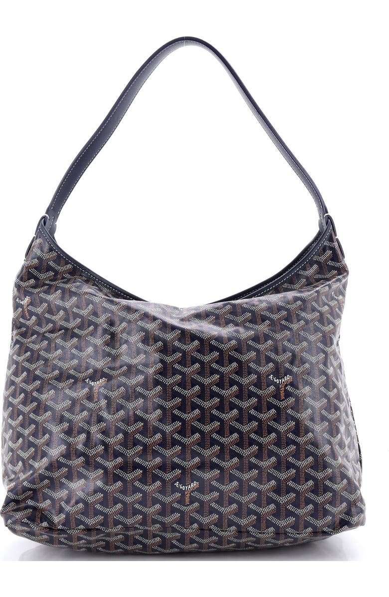 Pre-Owned Goyard Boheme Hobo Coated Canvas, Main, color, Blue