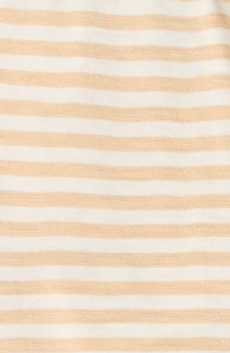 Rylee + Cru Sam Stripe Cotton Drawstring Shorts, Alternate, color, Butterscotch