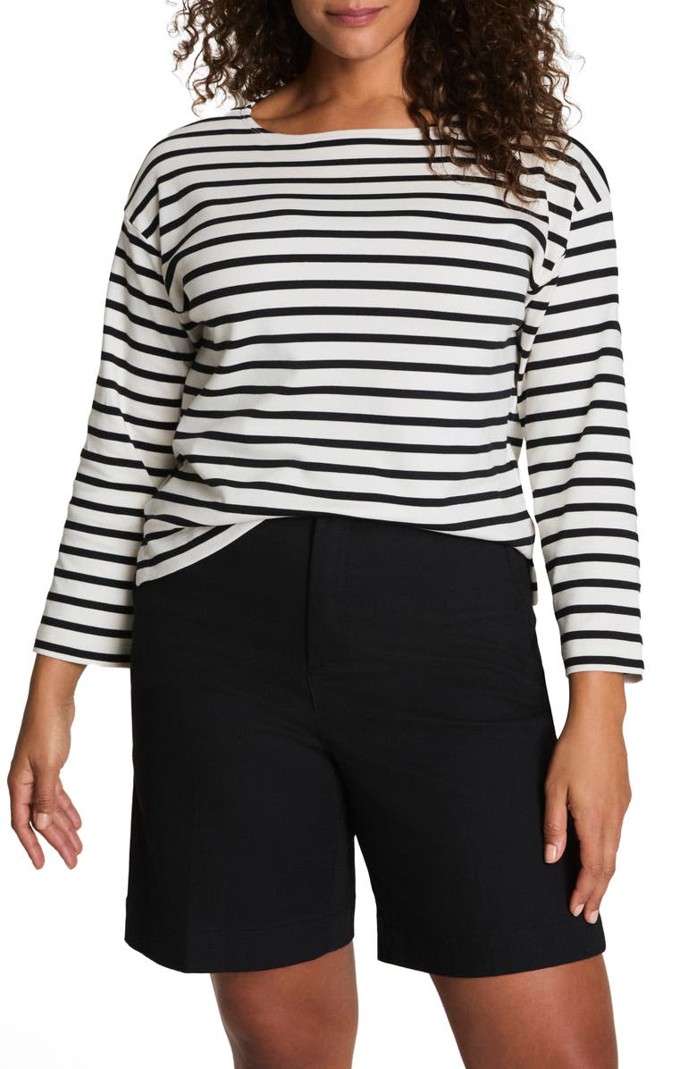 SPANX<sup>®</sup> Cool Cotton Top, Main, color, White Yacht Stripe
