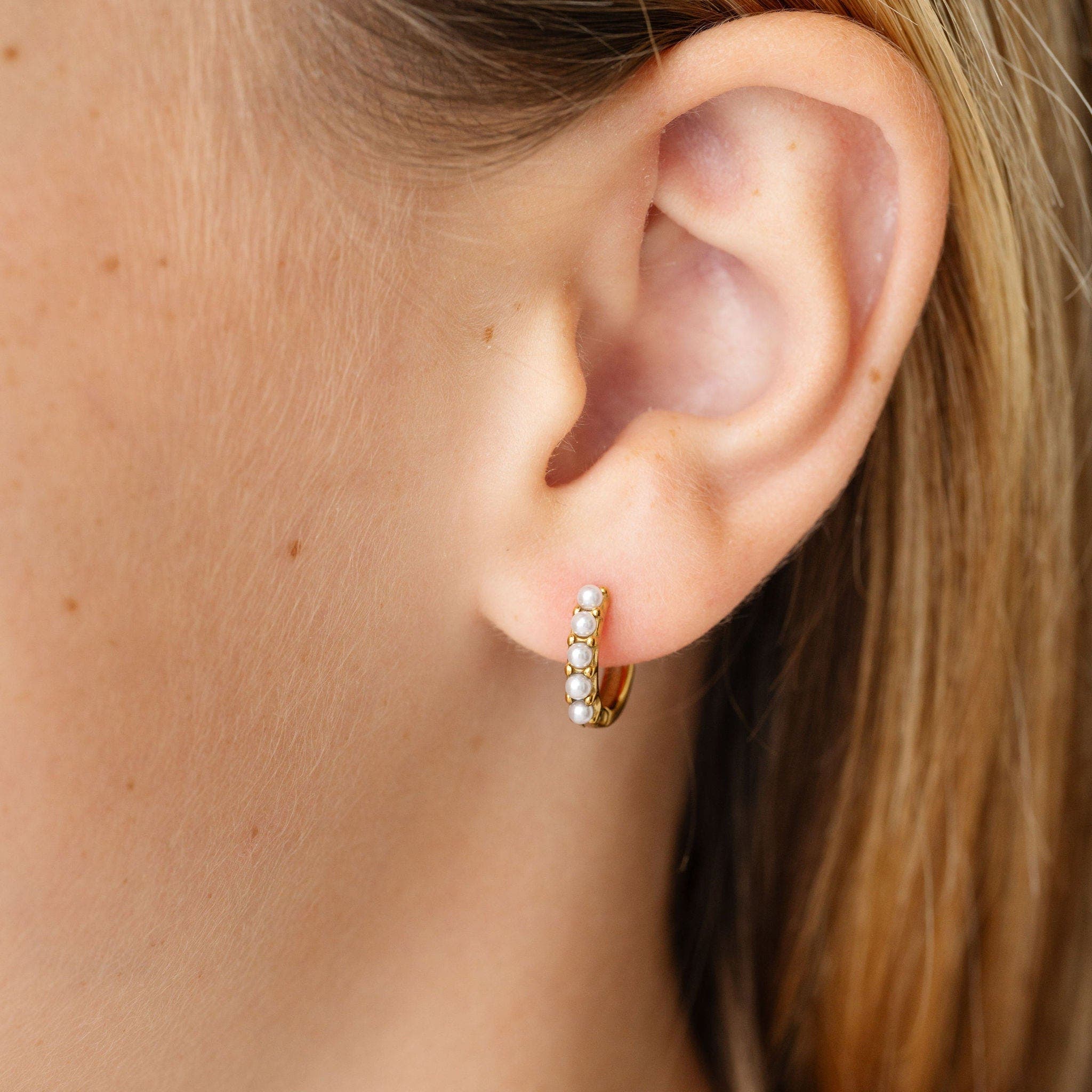 Pip Pop Dainty Pearl Hypoallergenic Hoop Earrings | Nordstrom