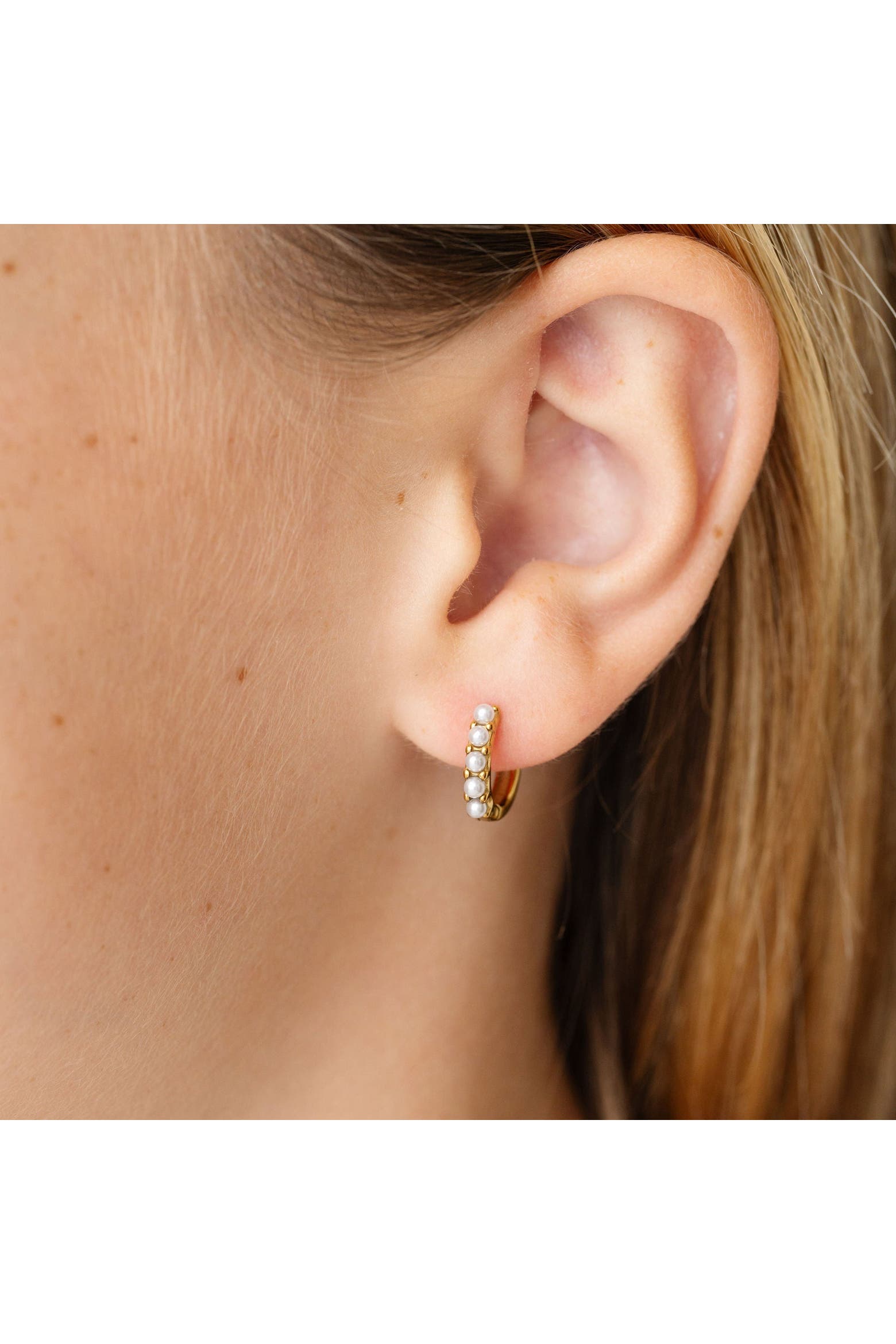 Pip Quantity Pip Pop Dainty Pearl Hypoallergenic Hoop Earrings | Nordstrom