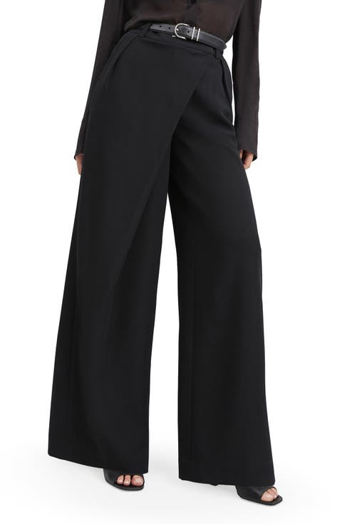 The Power Play Wrap Front Wide Leg Pants