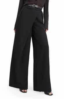 The Power Play Wrap Front Wide Leg Pants