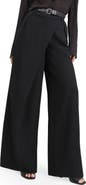 Favorite Daughter The Power Play Wrap Front Wide Leg Pants
