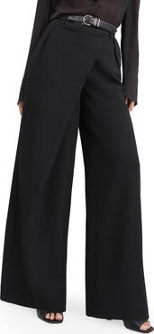 Favorite Daughter The Power Play Wrap Front Wide Leg Pants