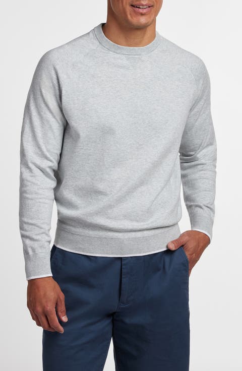 Cotton Blend Crewneck Sweater