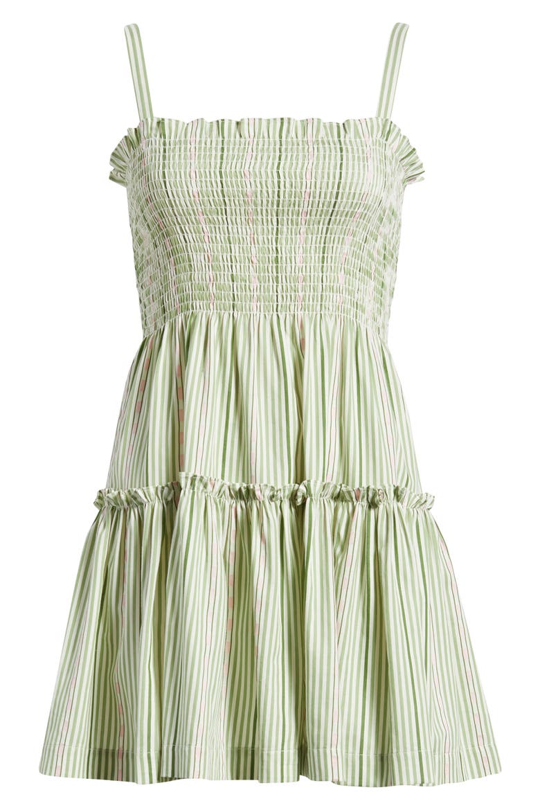 The Seraphina Stripe Nap Minidress, Alternate, color, GREEN JACQUARD STRIPE