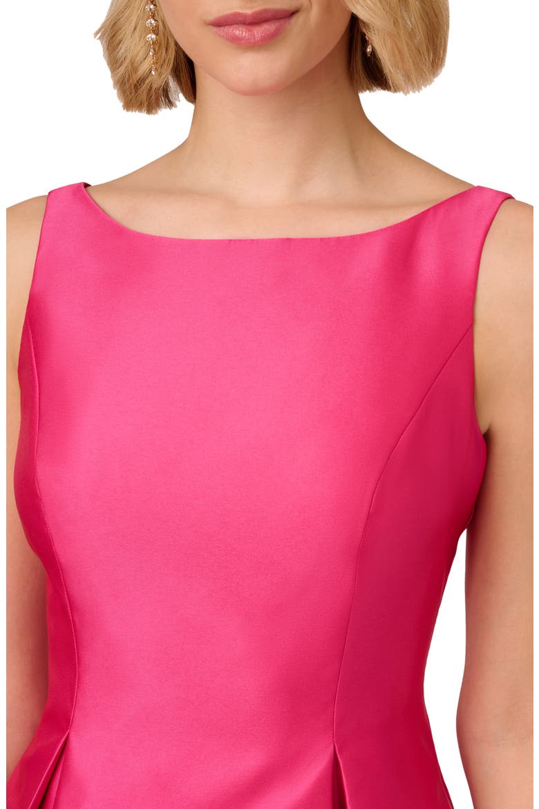 Sleeveless Mikado Fit & Flare Midi Dress, Alternate, color, ELECTRIC PINK