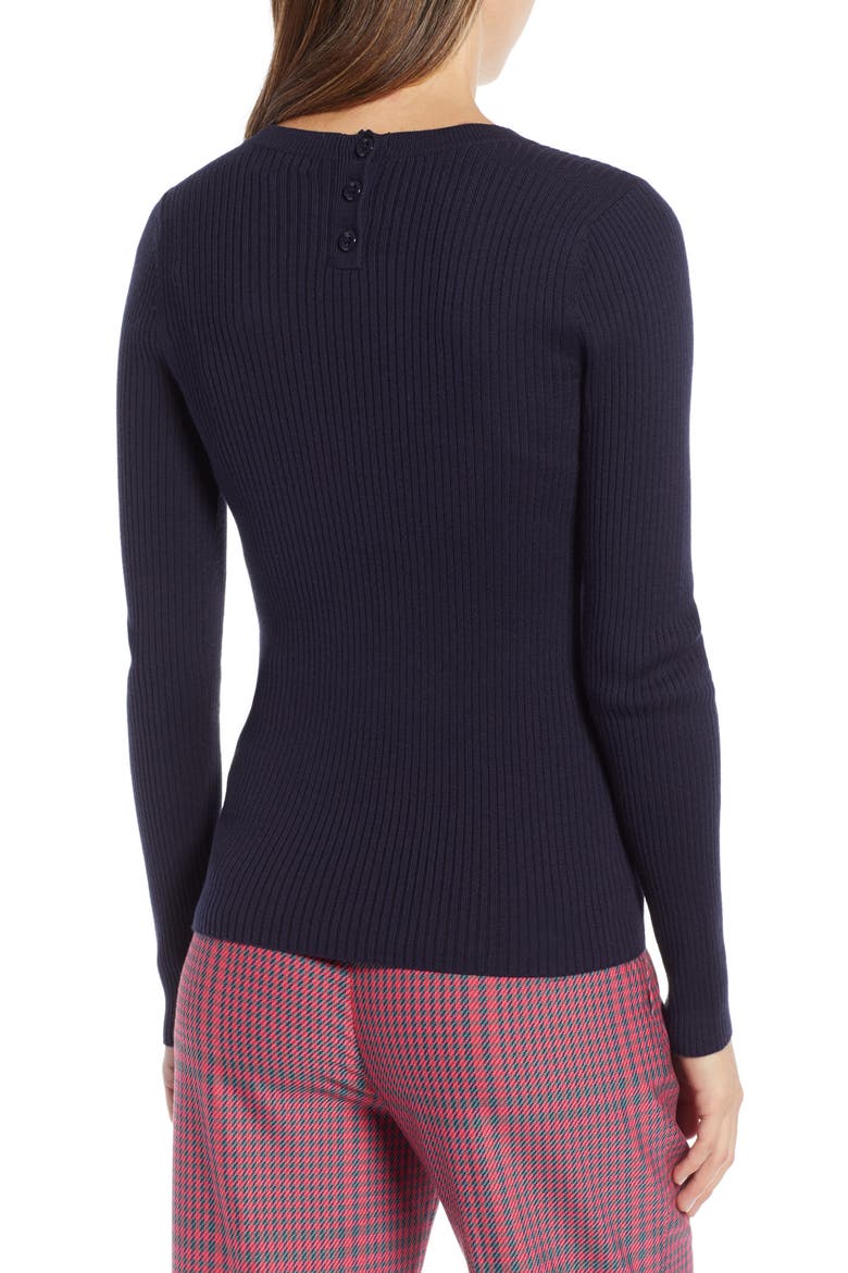 Ribbed Sweater, Alternate, color, NAVY NIGHT