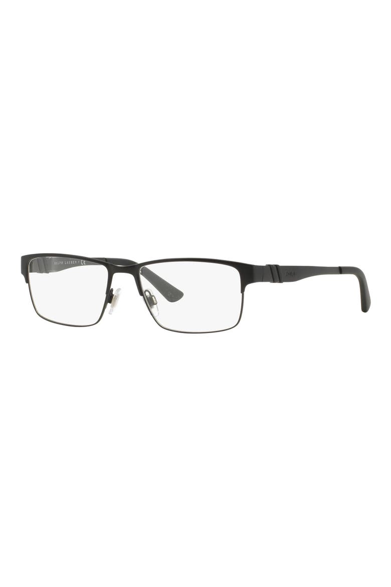 54mm Rectangular Optical Glasses, Alternate, color, MATTE BLACK