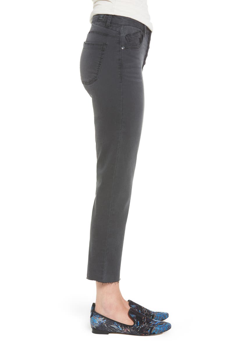 Button Fly Crop Jeans (Nordstrom Exclusive), Alternate, color, GREY