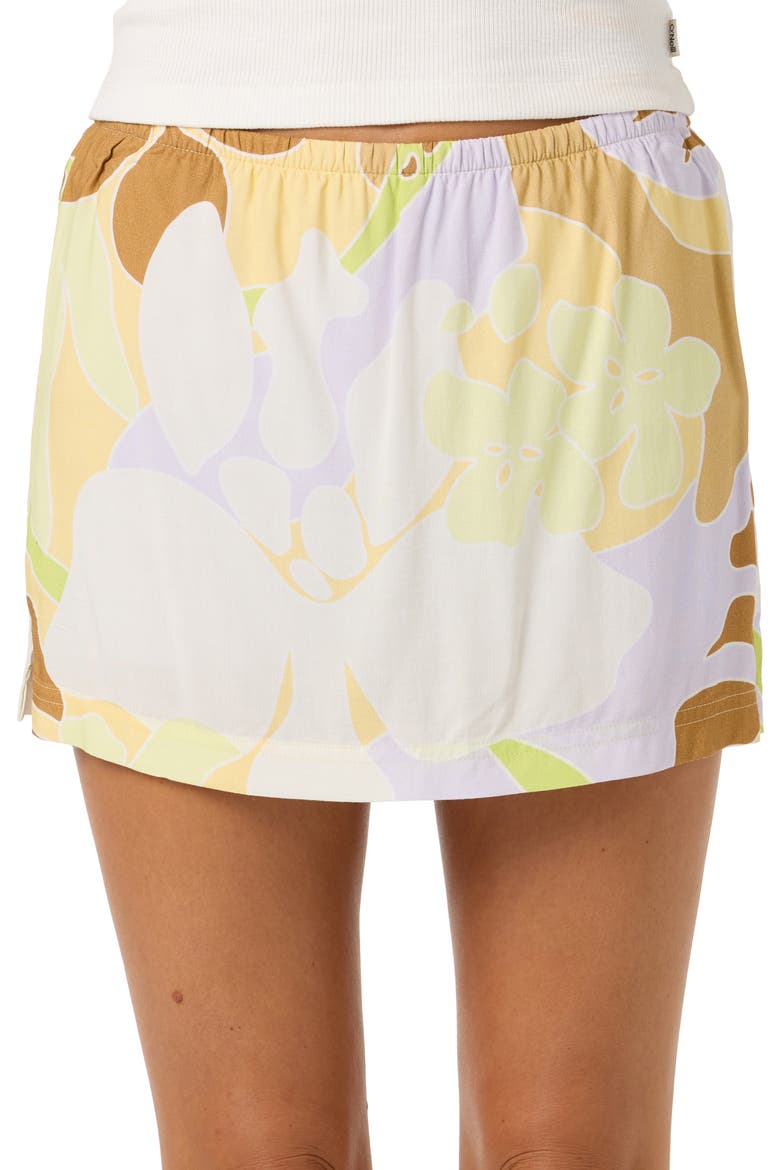 Alyssa Tropical Woven Miniskirt, Alternate, color, CELERY