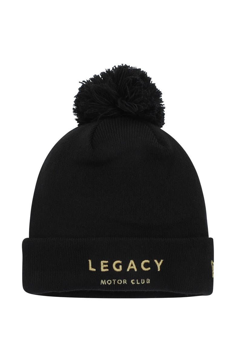 New Era Men's New Era Black LEGACY Motor Club Cuffed Knit Hat with Pom, Main, color, Black