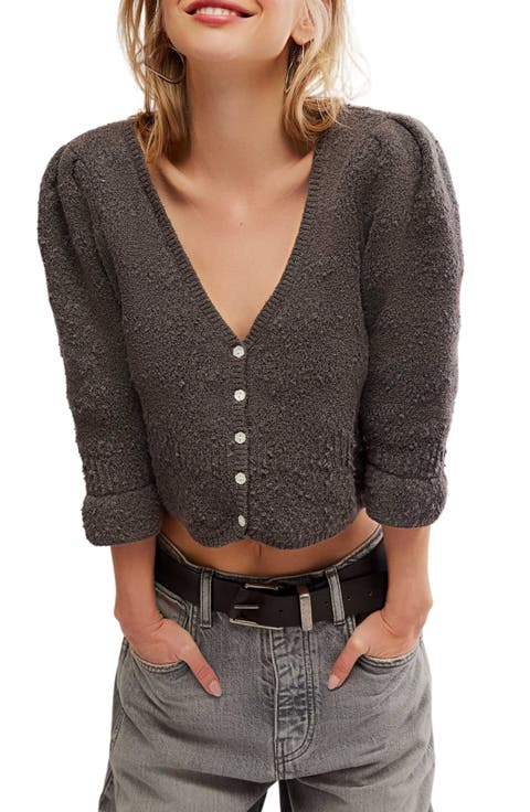 Crop Bouclé Cardigan
