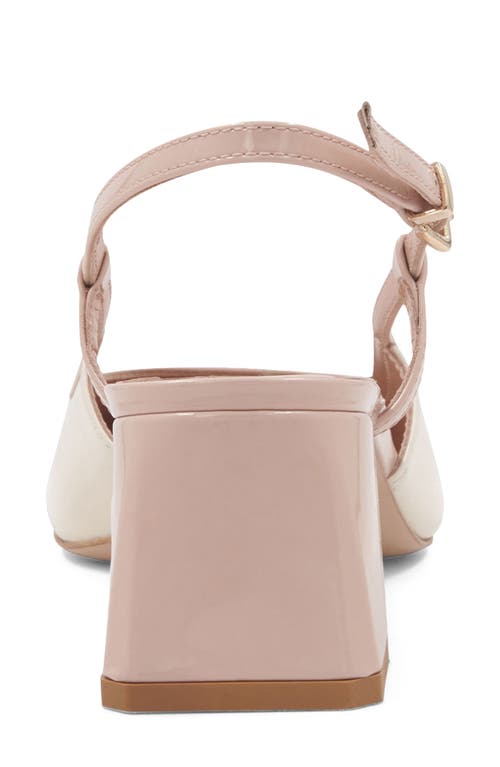 Bruno Magli Tasa Square Toe Slingback Pump In Cognac/tan Patent