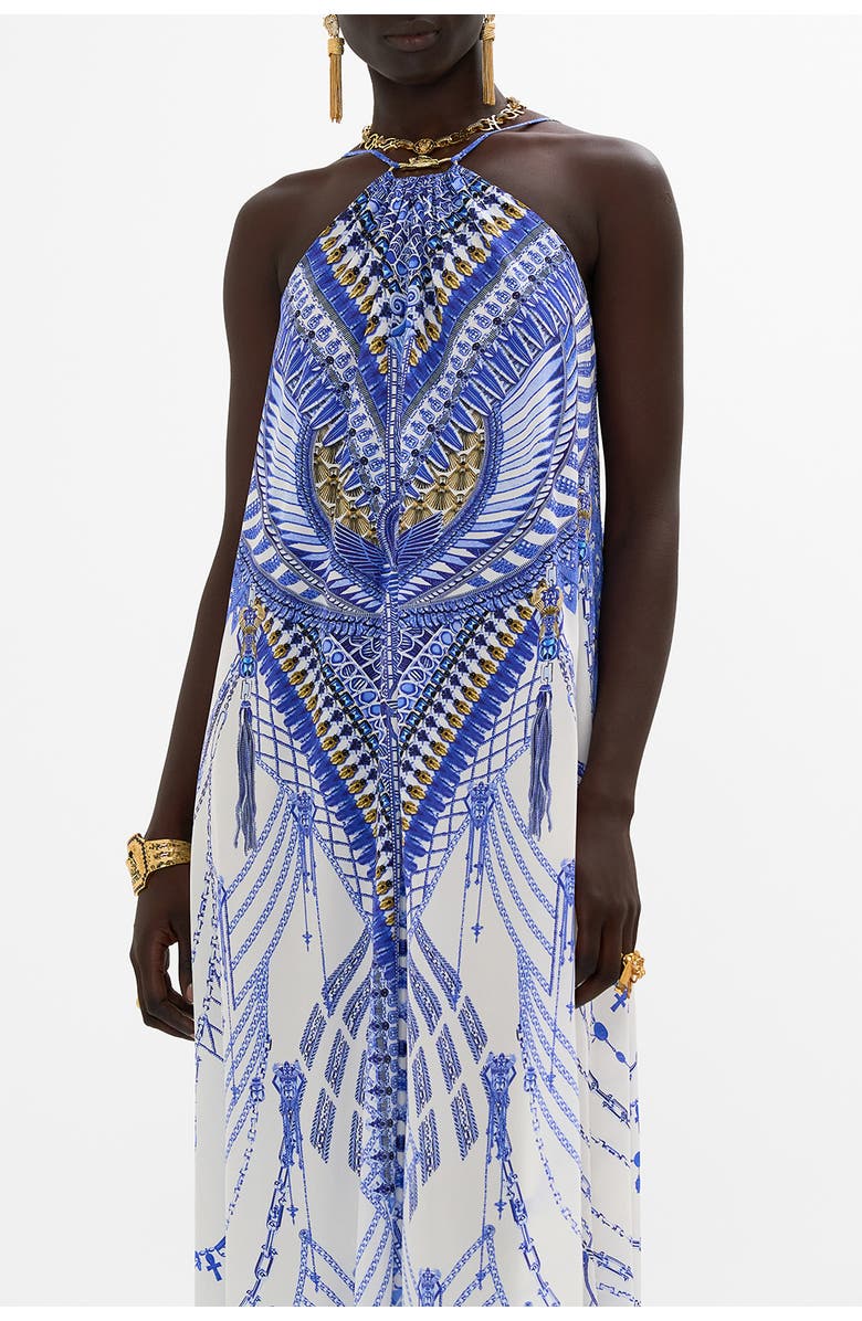 Camilla GATHER NECK HARDWARE MAXI DRESS DANCING WITH DAYLIGHT, Alternate, color, 