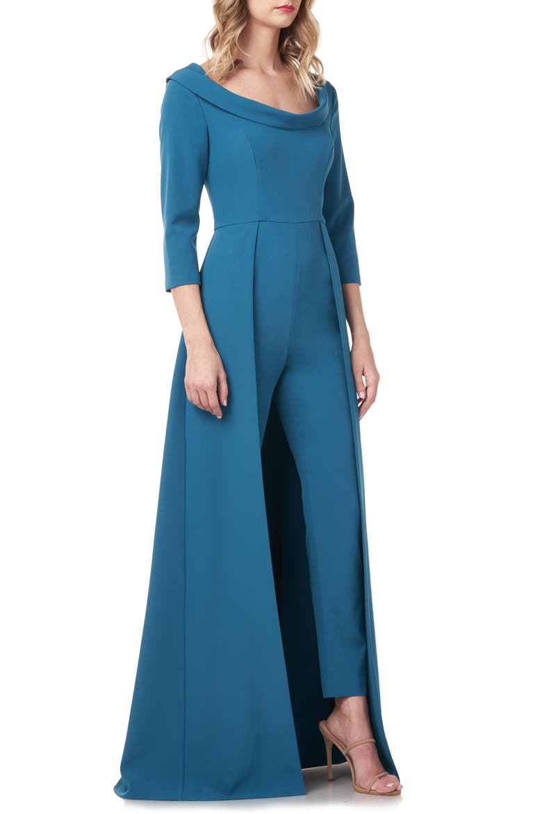 Crepe Maxi Romper, Alternate, color, PERSIAN BLUE