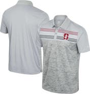 COLOSSEUM Men's Colosseum Gray Stanford Cardinal Cybernetic Polo