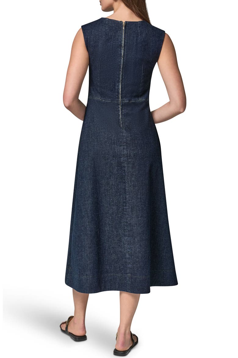 The Donna Sleeveless Denim Maxi Dress, Alternate, color, SENECA