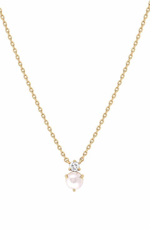 14k Gold Plated Deux Birthstone Necklace Personal Holiday Gift Idea