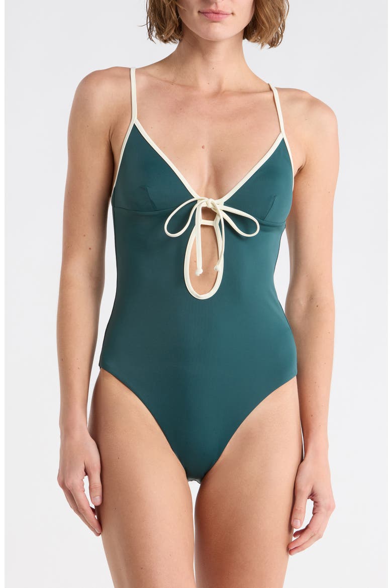 Soleil One-Piece Swimsuit, Main, color, SEA MOSS