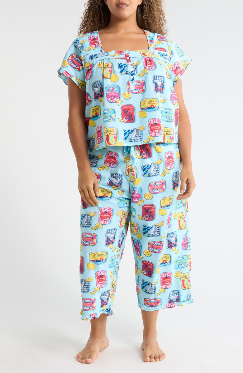 Printfresh Cotton Poplin Pajamas, Main, color, Open Water