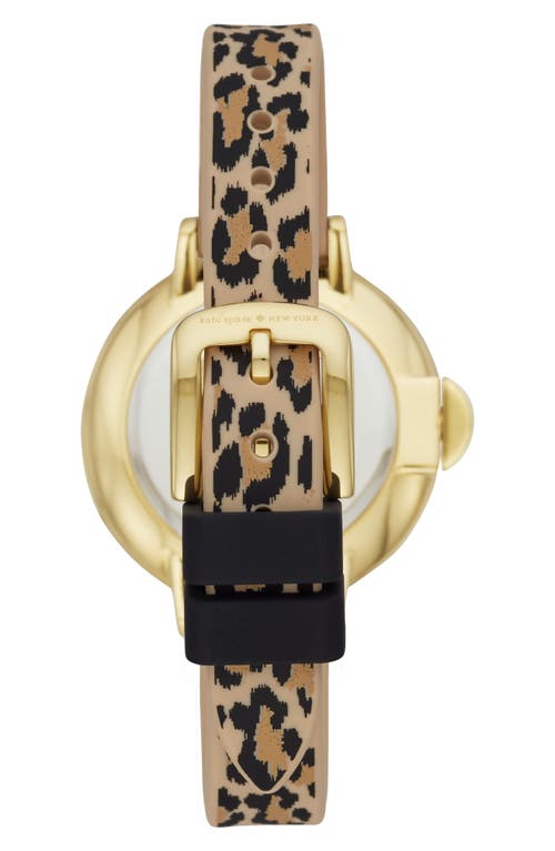 Kate Spade Park Row Quartz Black Dial Ladies Watch Ksw1485 In Leopard/black/gold