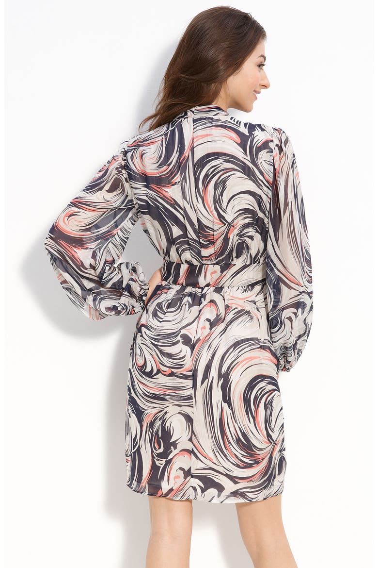 Print Chiffon Dress, Alternate, color, ABYSS MULTI