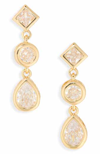 Crystal Linear Drop Earrings