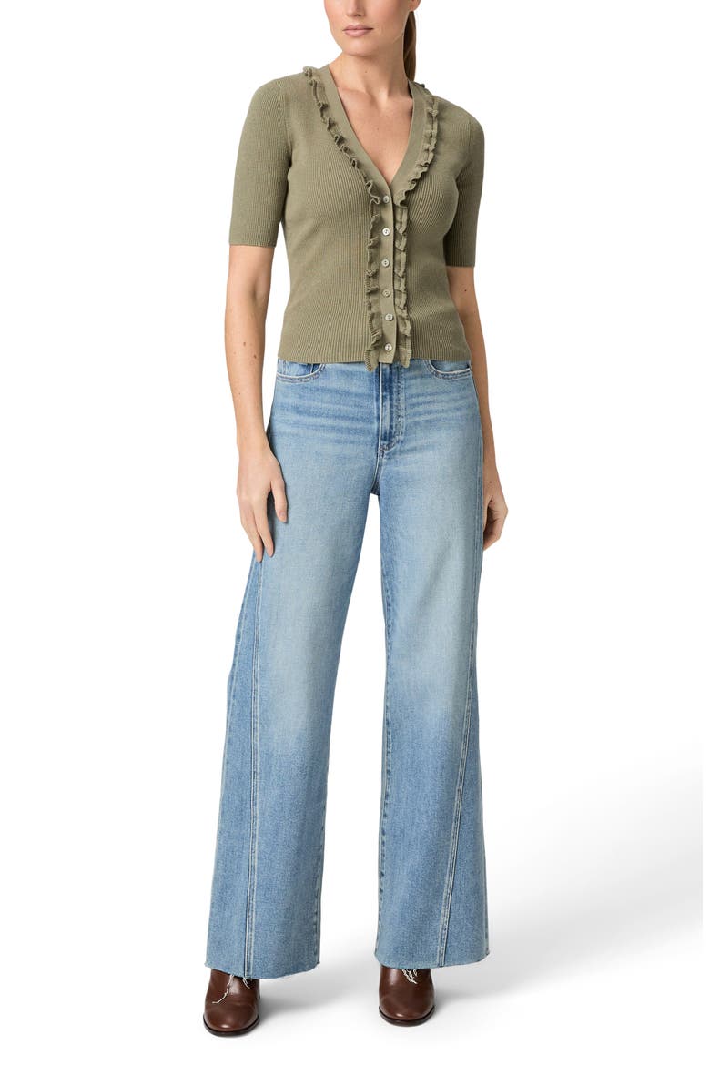 Anessa Raw Hem High Waist Wide Leg Jeans, Alternate, color, EXPLORER
