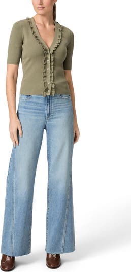 Anessa Raw Hem High Waist Wide Leg Jeans