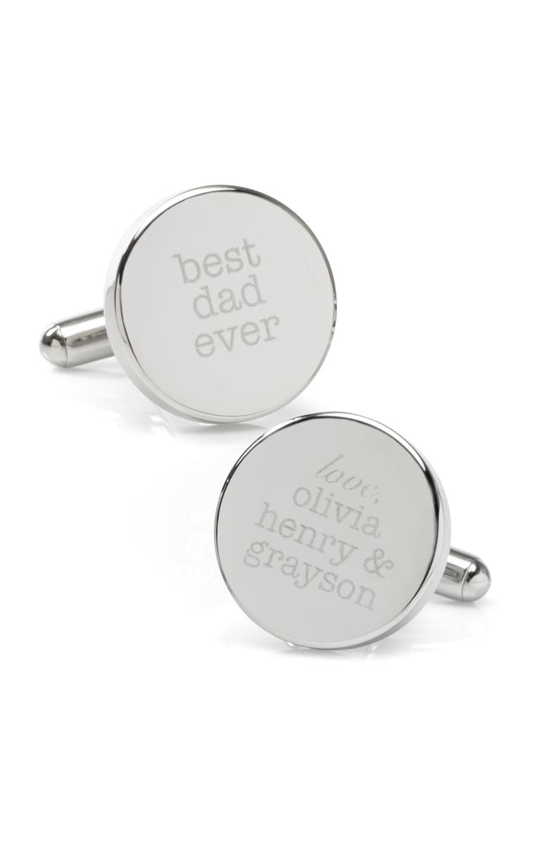 Cufflinks, Inc. Best Dad Ever Customizable Cufflinks, Main, color,