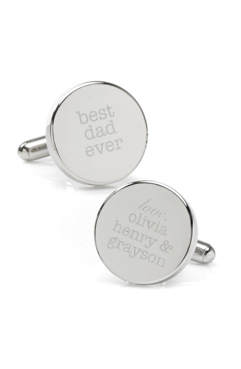 Best Dad Ever Customizable Cufflinks