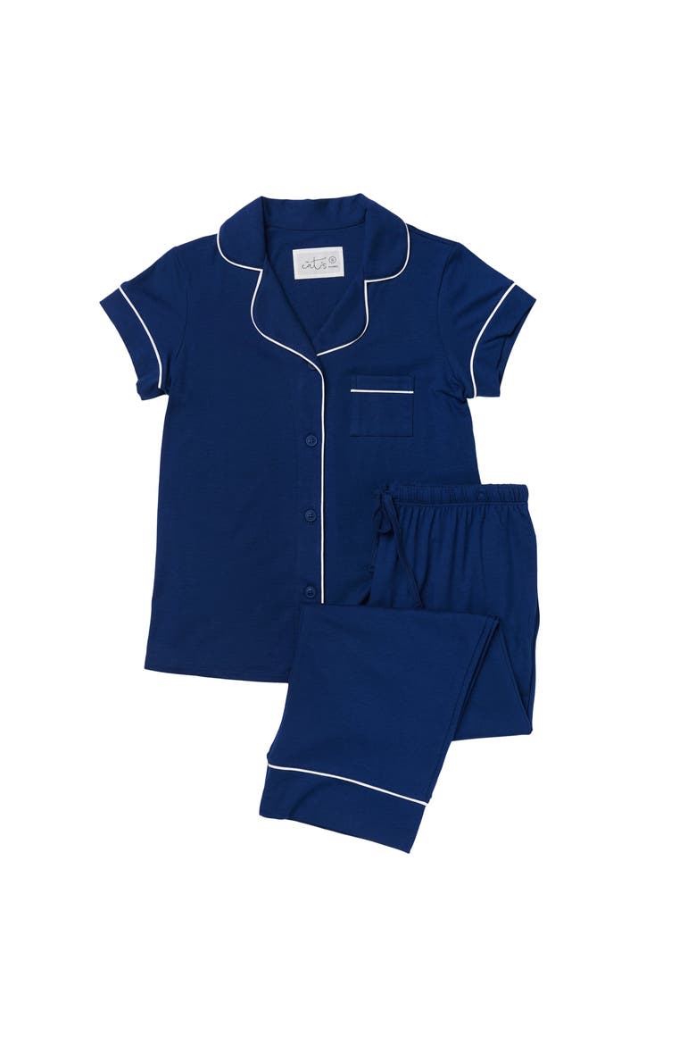 Pima Knit Capri Set, Alternate, color, Marine Blue