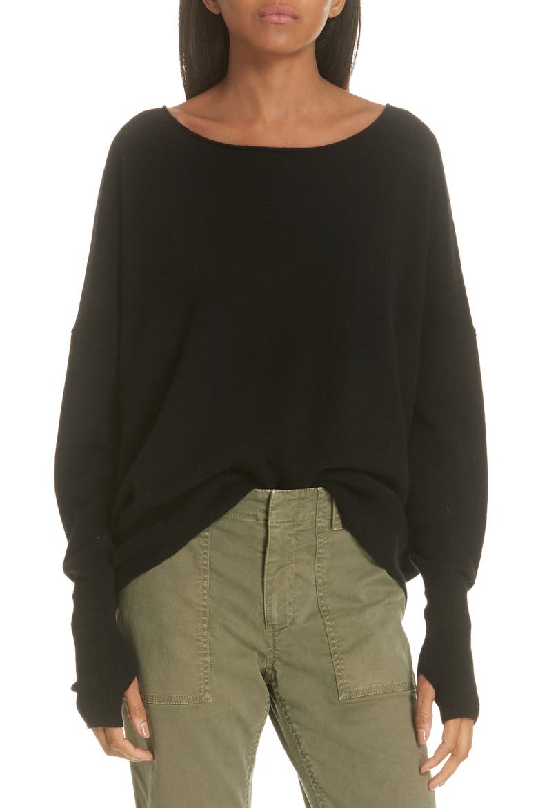 Odeya Cashmere Sweater, Main, color, BLACK